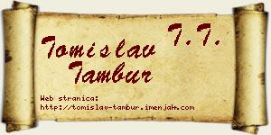 Tomislav Tambur vizit kartica
